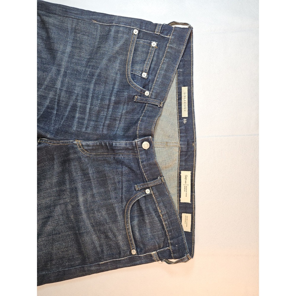 Gap 1969 Selvedge Jeans 33x28 (Fits 35x28) Japanese Denim Straight Fit Dark Wash - Picture 6 of 12